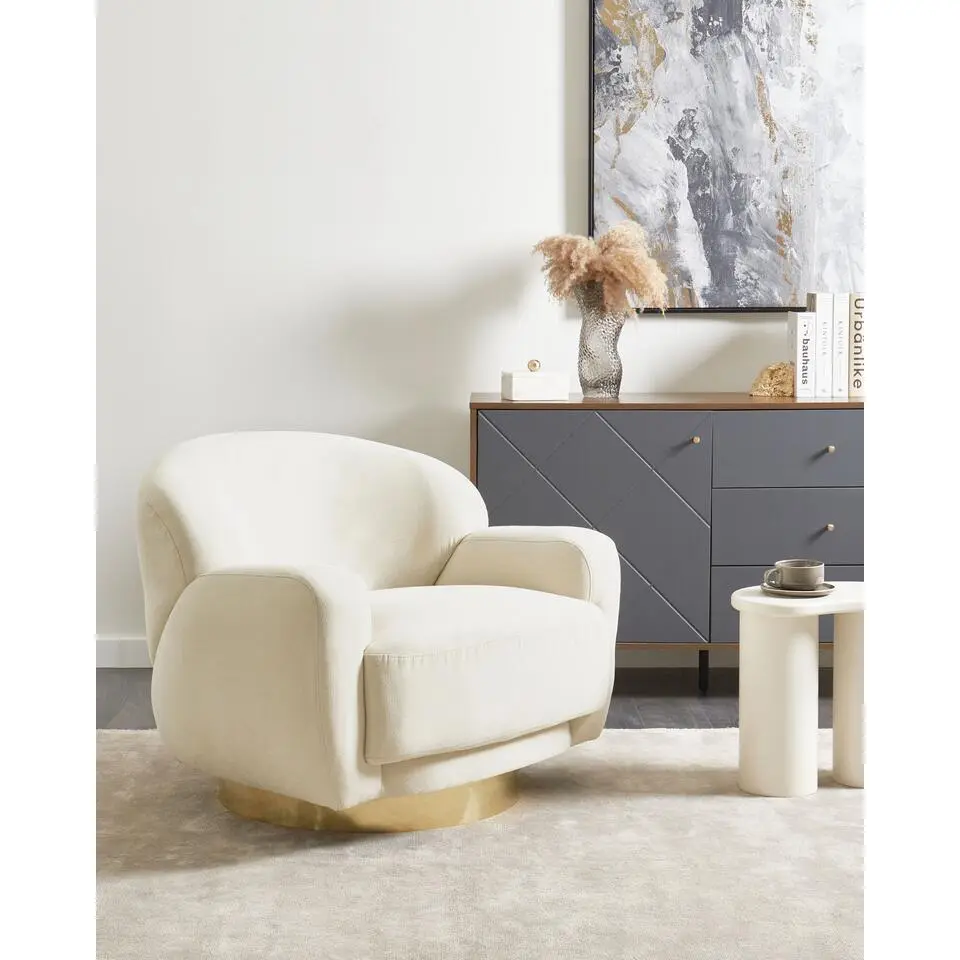 LEJRE - Fauteuil - Lichtbeige - Polyester