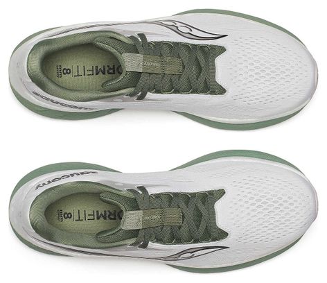 Chaussures Running Saucony Ride 18 Blanc/Kaki Homme