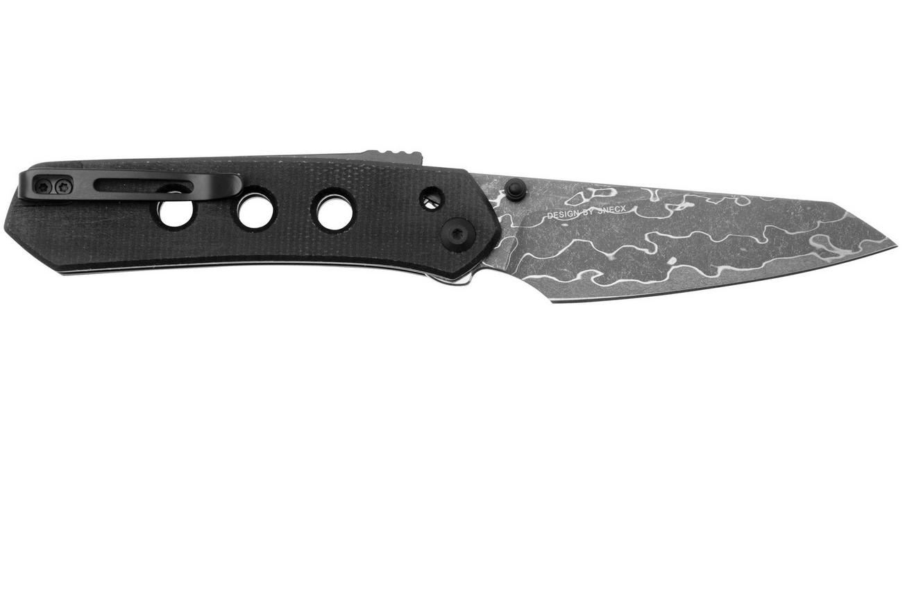 Civivi Vision FG C22036-DS2 Damascus, Black Canvas Micarta, zakmes