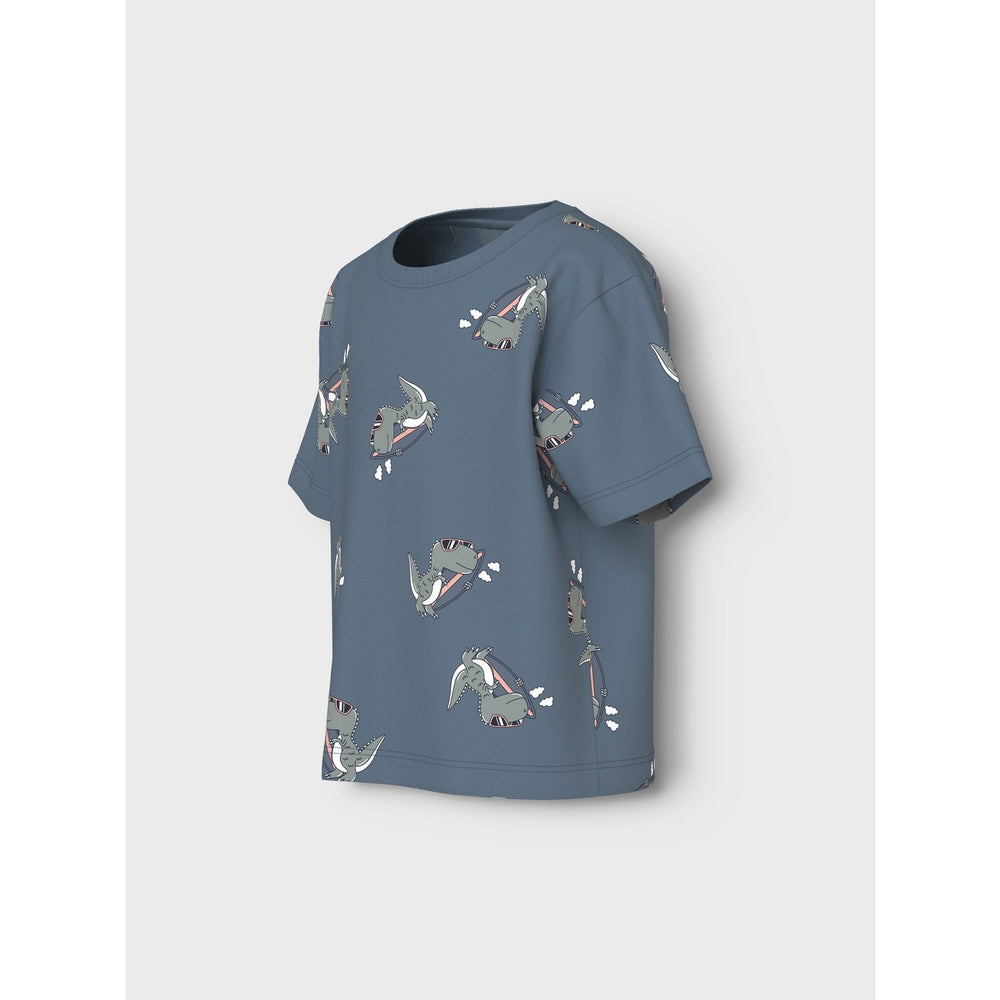 Køb Name It Blue Mirage Dino Surf Valther Regular T-Shirt