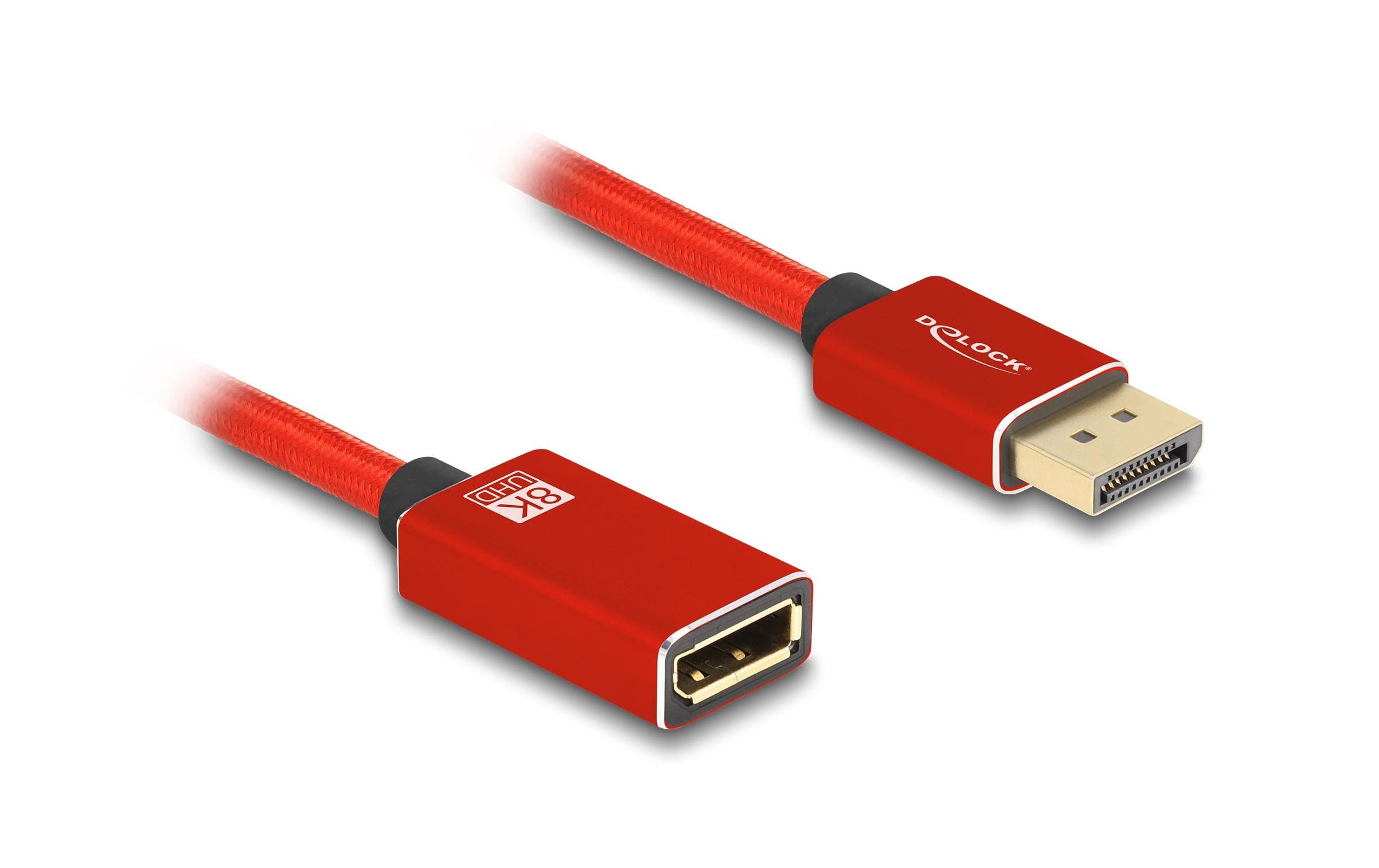 Verlängerungskabel 8K 60 Hz DisplayPort - DisplayPort, 1 mDelock DisplayPort Verlängerungskabel 8K 60 Hz 1 m