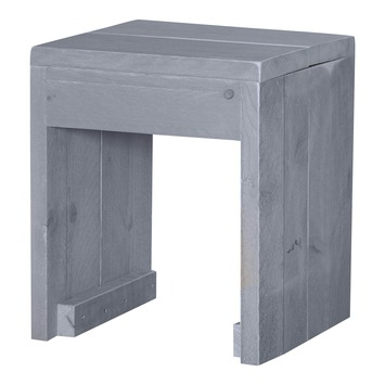 Barkruk Rixt grijs steigerhout