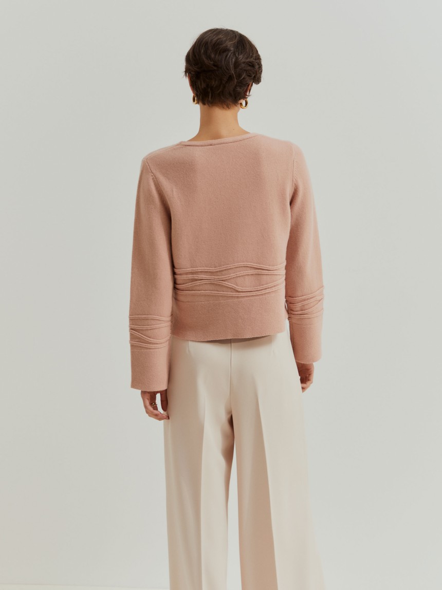 Camisola de lã com apliques