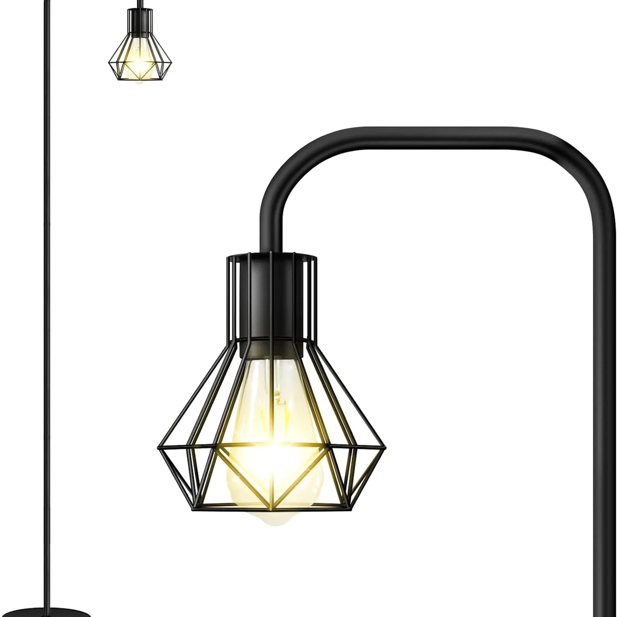 Lampadaire Vintage avec Douille E27 noir Vendos85
