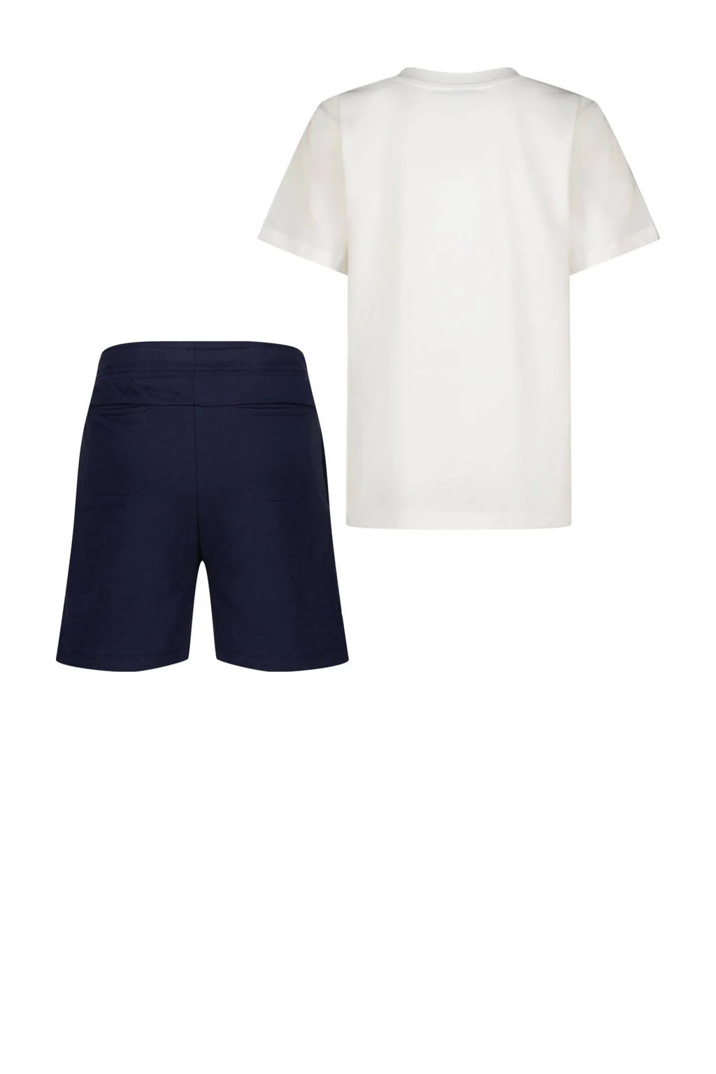 Messi T-shirt + sweatshort wit/donkerblauw