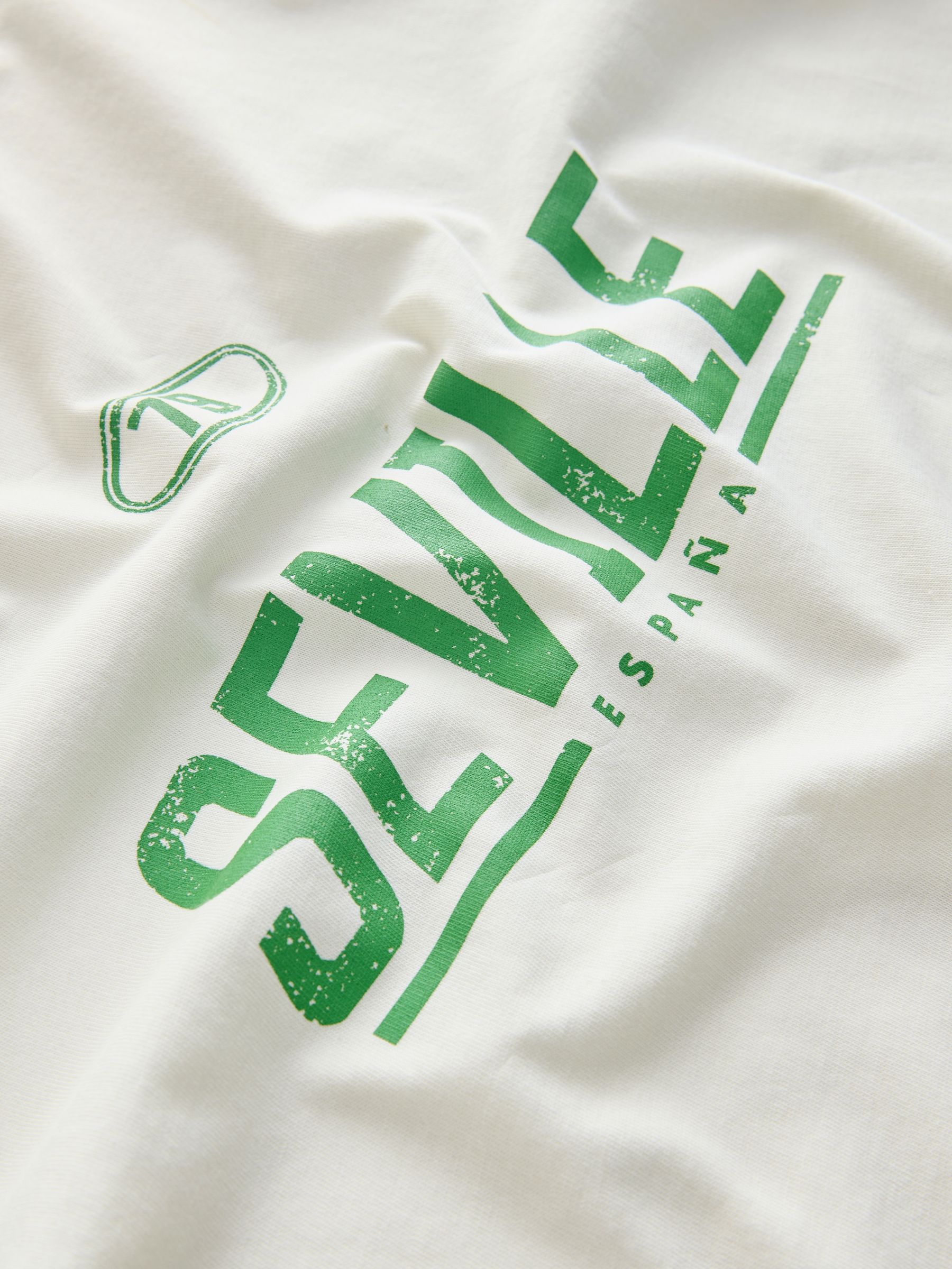 Wit - T-shirt met voetbal graphic print