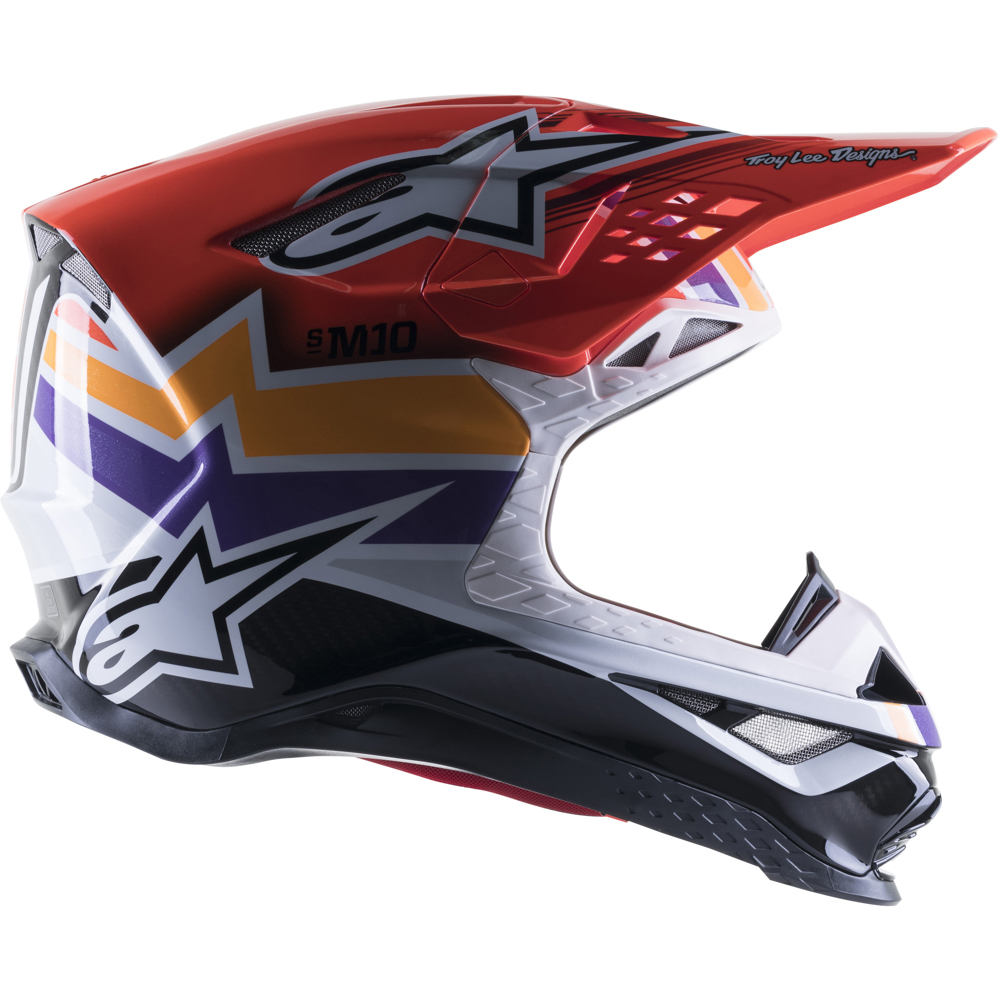Alpinestars - Casque Supertech S-M10 Troy Lee Design Rouge / Blanc / Jaune / Violet