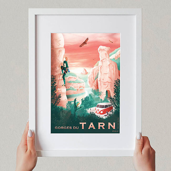 GORGES DU TARN AFFICHE A4 VIN