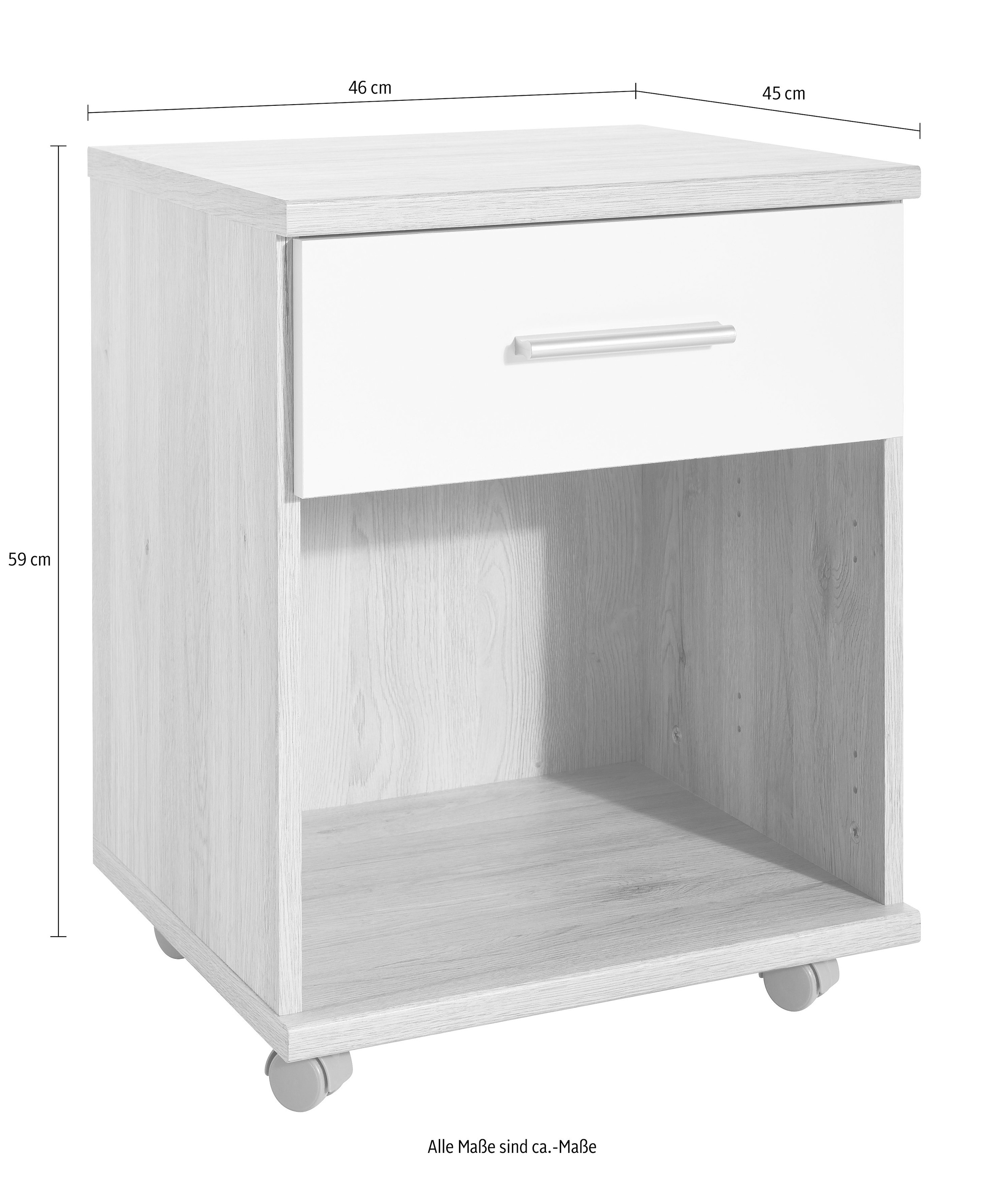 Wimex Rollcontainer »Joker« Schrank mit 1 Schublade und offenes Fach, ideal auch als Nachttisch