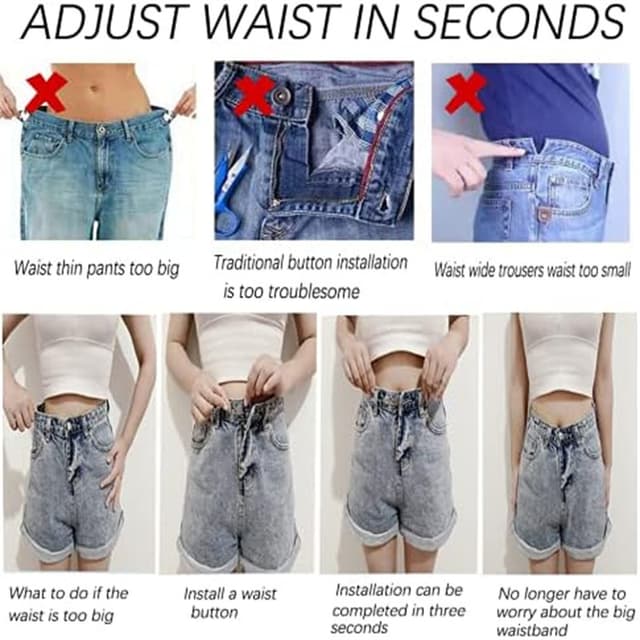 Aftagelige jeansknapper 10-pak Mode Jeans