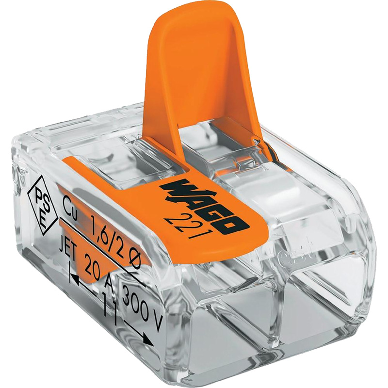 Wago verbindingsklem 0,14 - 4mm² 2-polig