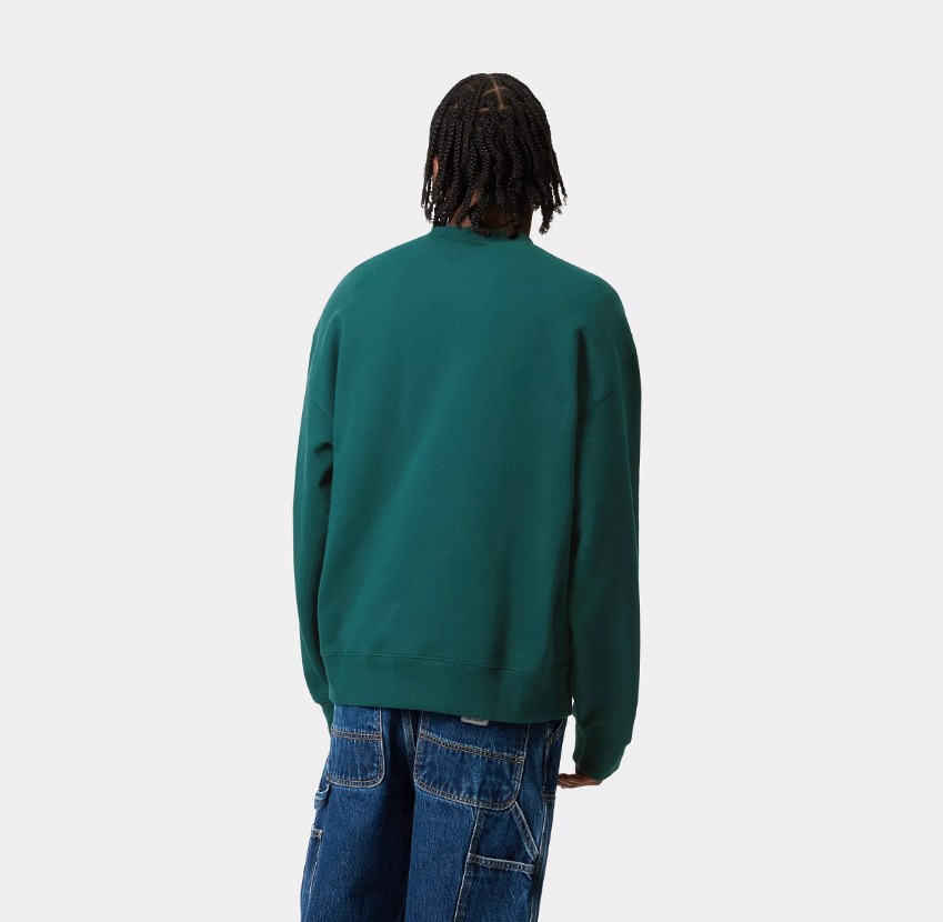 Carhartt WIP Label Script Sweat Malachite