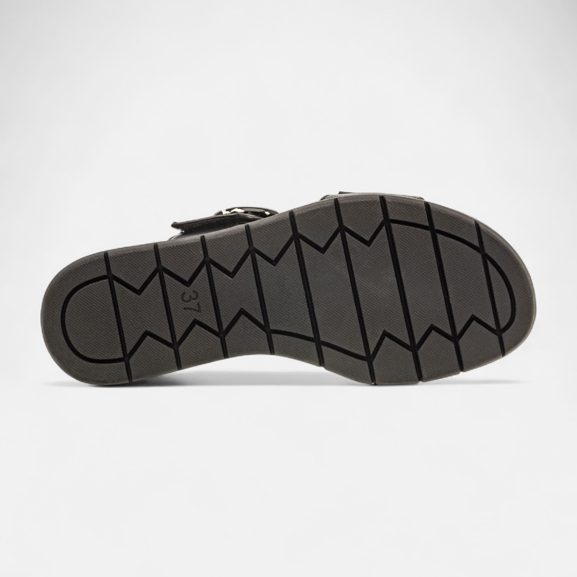 Sandales à talon compensé Femme noir