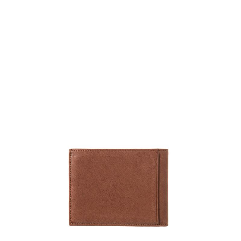 Portefeuille Italien Arthur 2.0 en cuir Marin-Nubuck Terre brunie