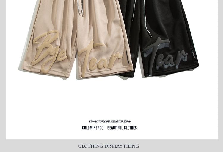 Yelmenor - Shorts met trekkoord en letters