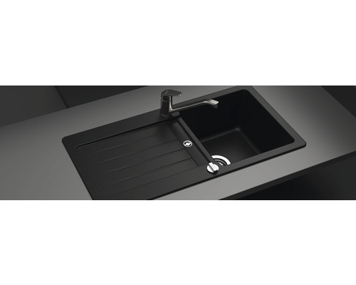 Schock Typos D-100S A spoelbak, 860 x 435 mm, onyx TYPD100SAGON