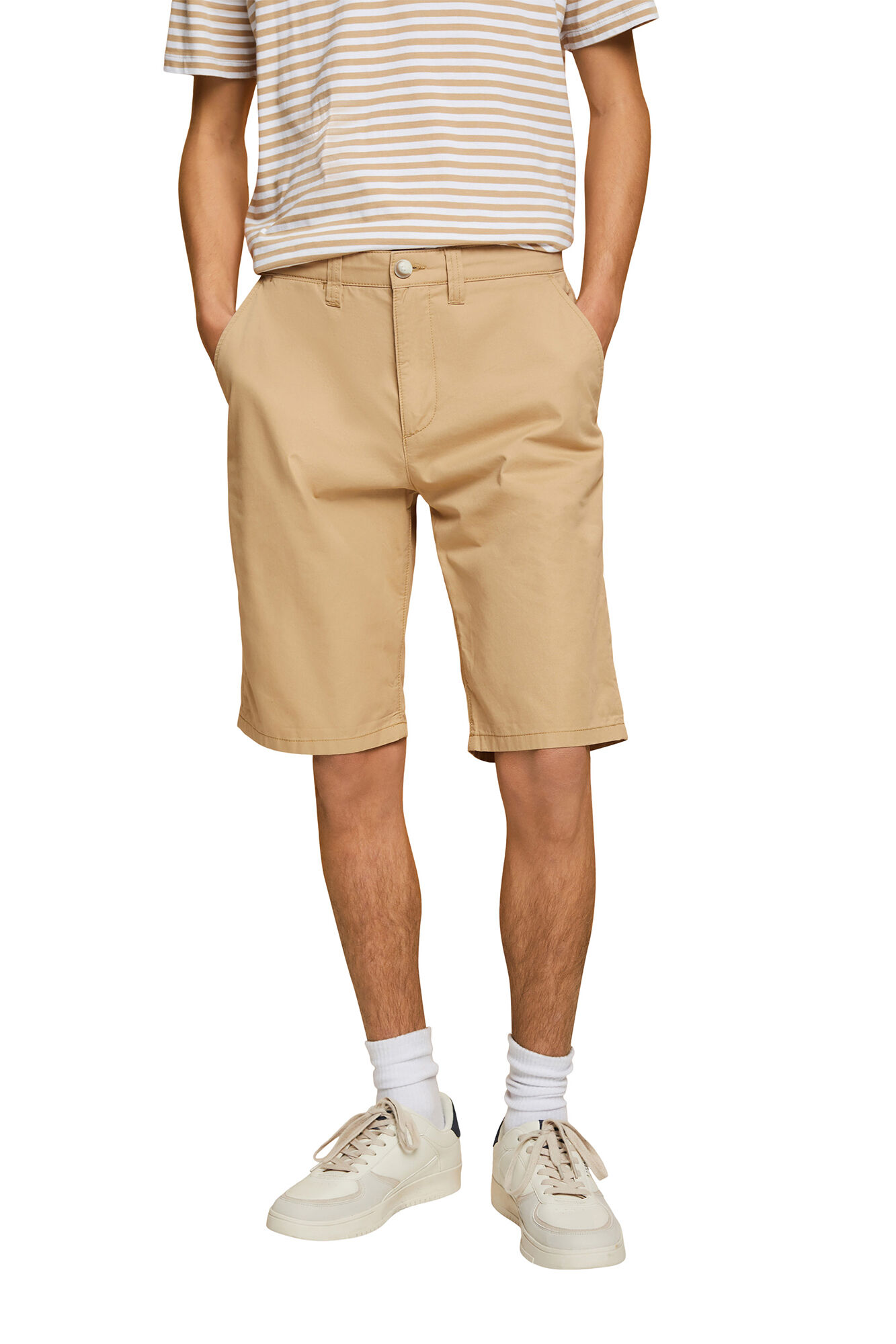 Bermuda Chino 100% Algodão Sustentável - Bege