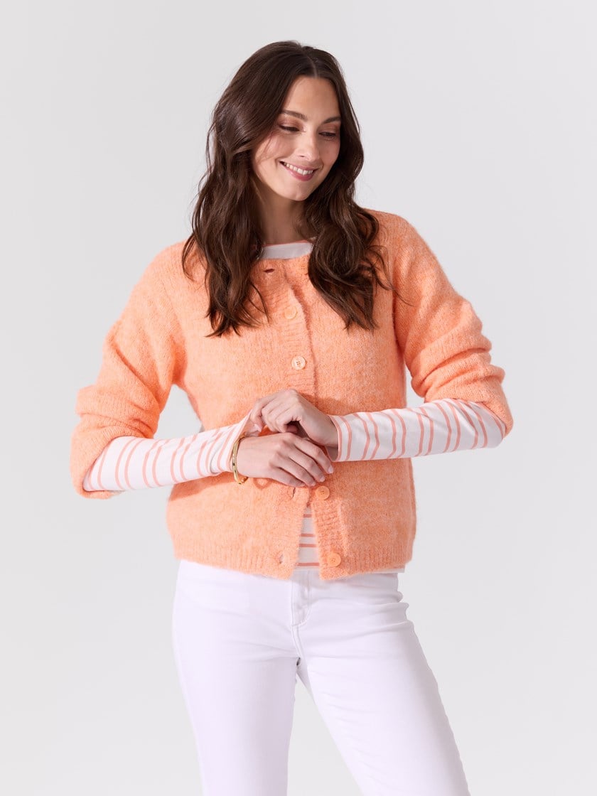 Kallie cardigan Papaya Punch