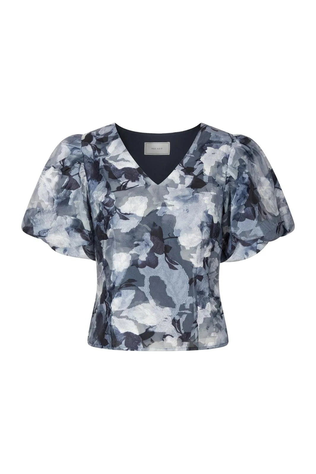 Neo Noir Camia Brocade Floral Blouse