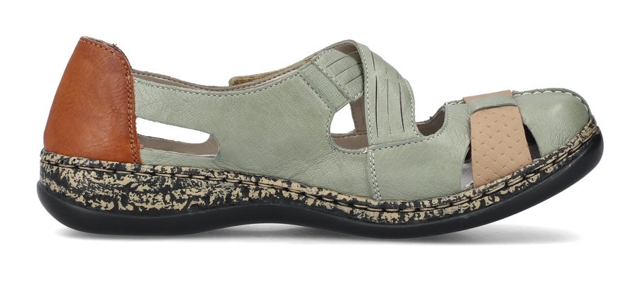 Rieker Klettschuh  Spangenschuh, Slipper, Sommerschuh mit Cut-Outs