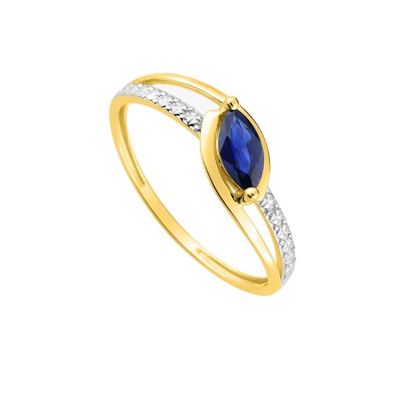 Bague Femme - saphir - Or 9 Carats