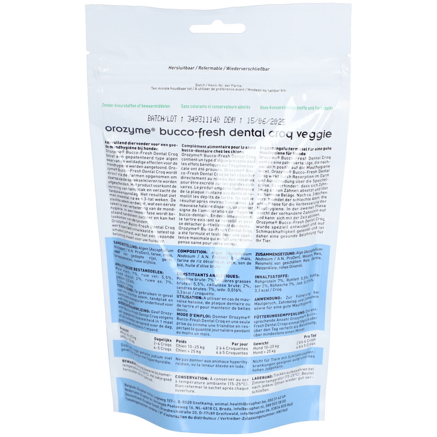ECUPHAR Orozyme Bucco-Fresh Dental Croq f. Hunde > 10 kg