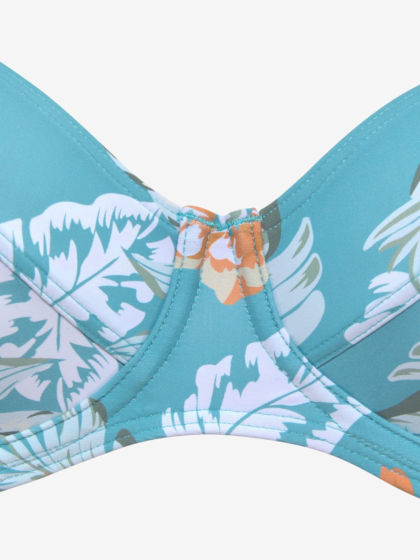 Haut de maillot de bain à armatures imprimé tropical tendance