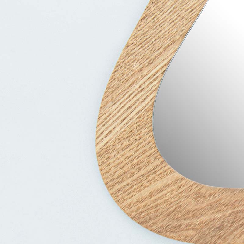 Miroir forme organique beige