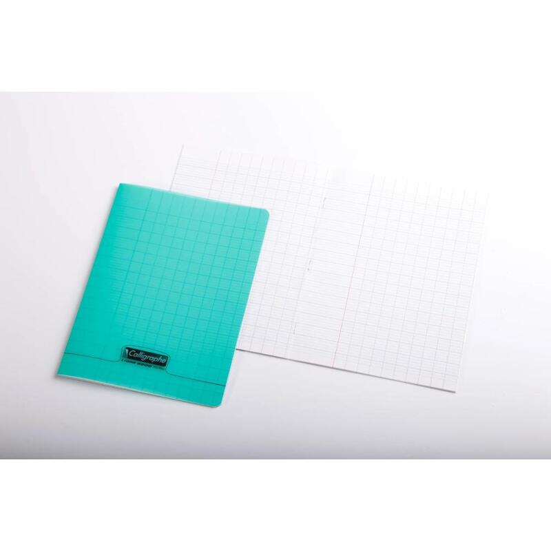 Cahier d'écriture piqué 8000 POLYPRO 17x22 cm 32 pages grands carreaux 2 ,5mm 90 g