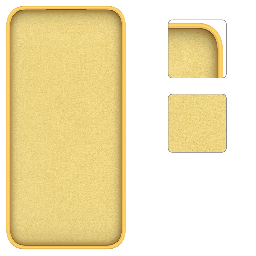 Samsung Galaxy A55 Silikon Case Hülle mit Kameraschutz   Handschlaufe - Gelb