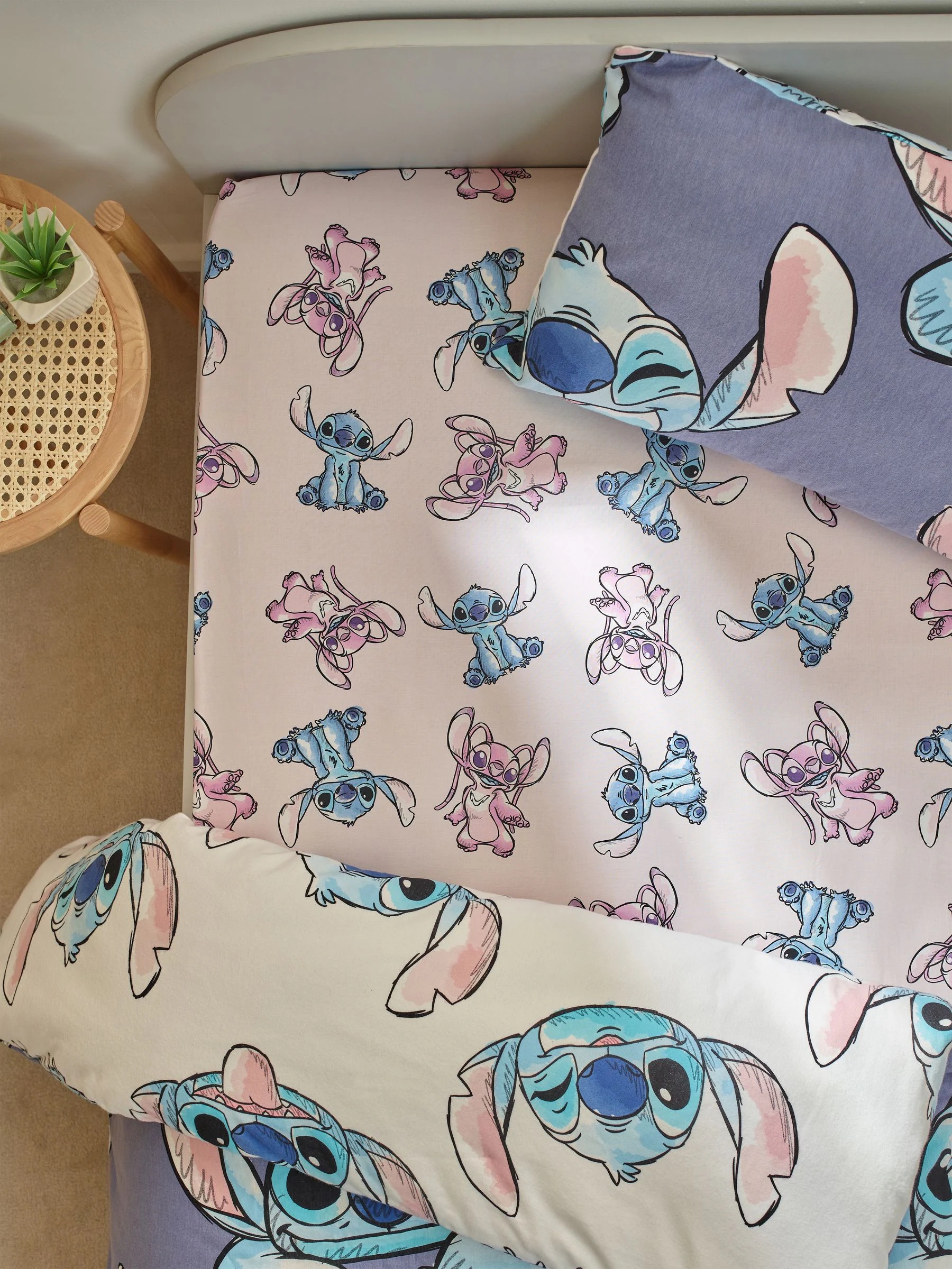 Disney Lilo & Stitch 100% Cotton Fitted Sheet