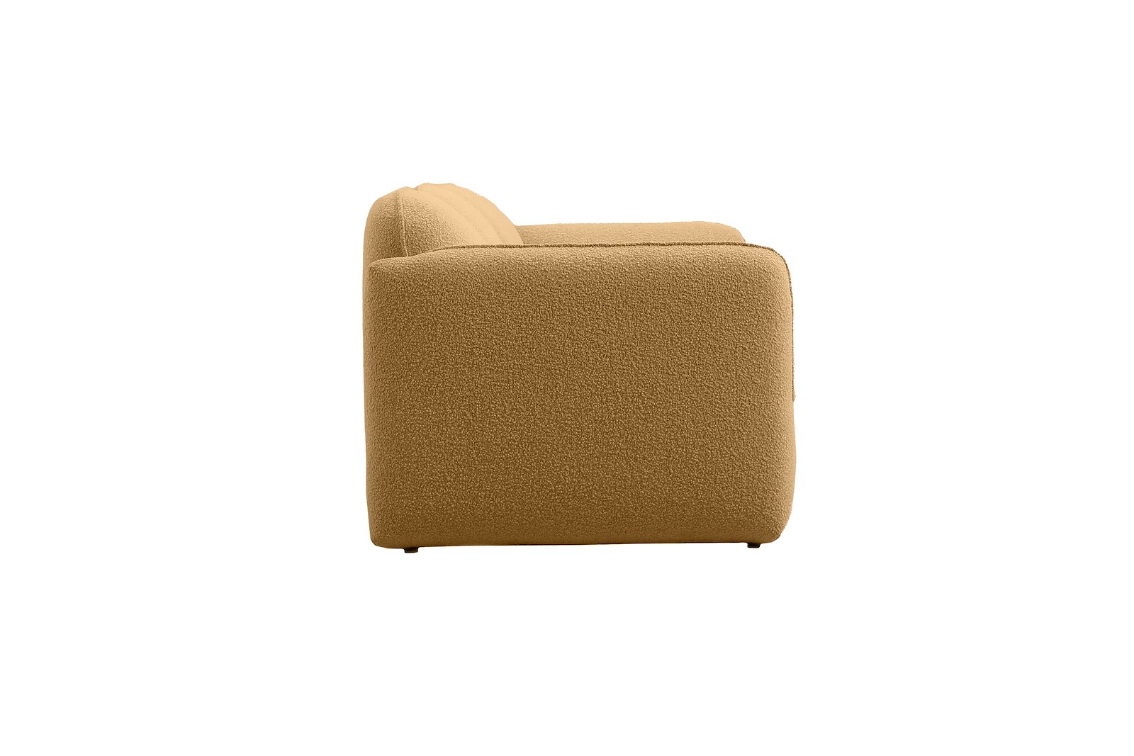 Fluff 3-seter Tekstil Copenhagen Boucle 402 Mustard med sorte ben
