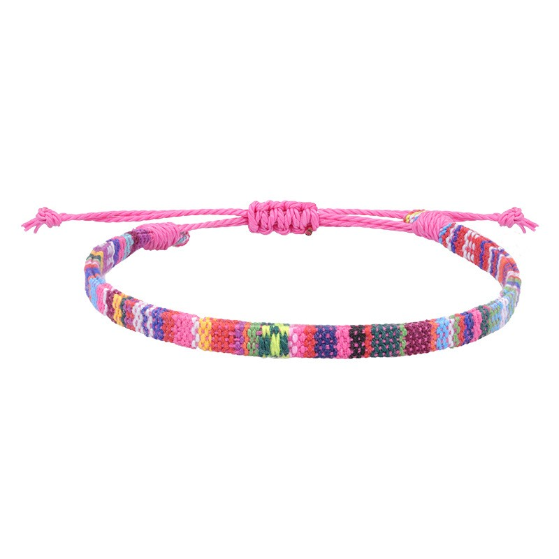 (4er Set) Stoff Armband Accessoire Boho Freundschaftsband - Style 2