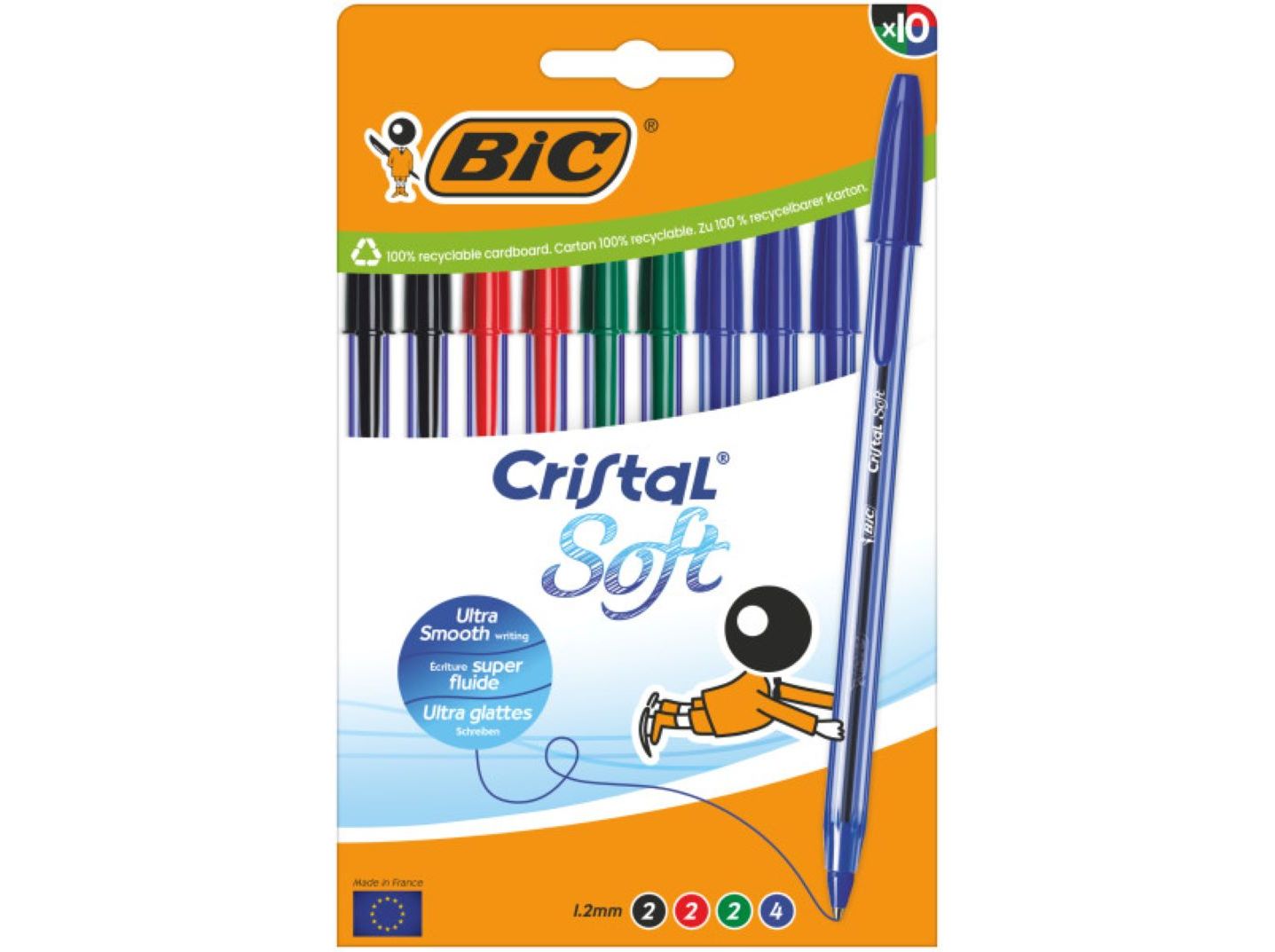 ESFEROGRÁFICA SOFT BIC SORTIDAS 10 UNIDADES