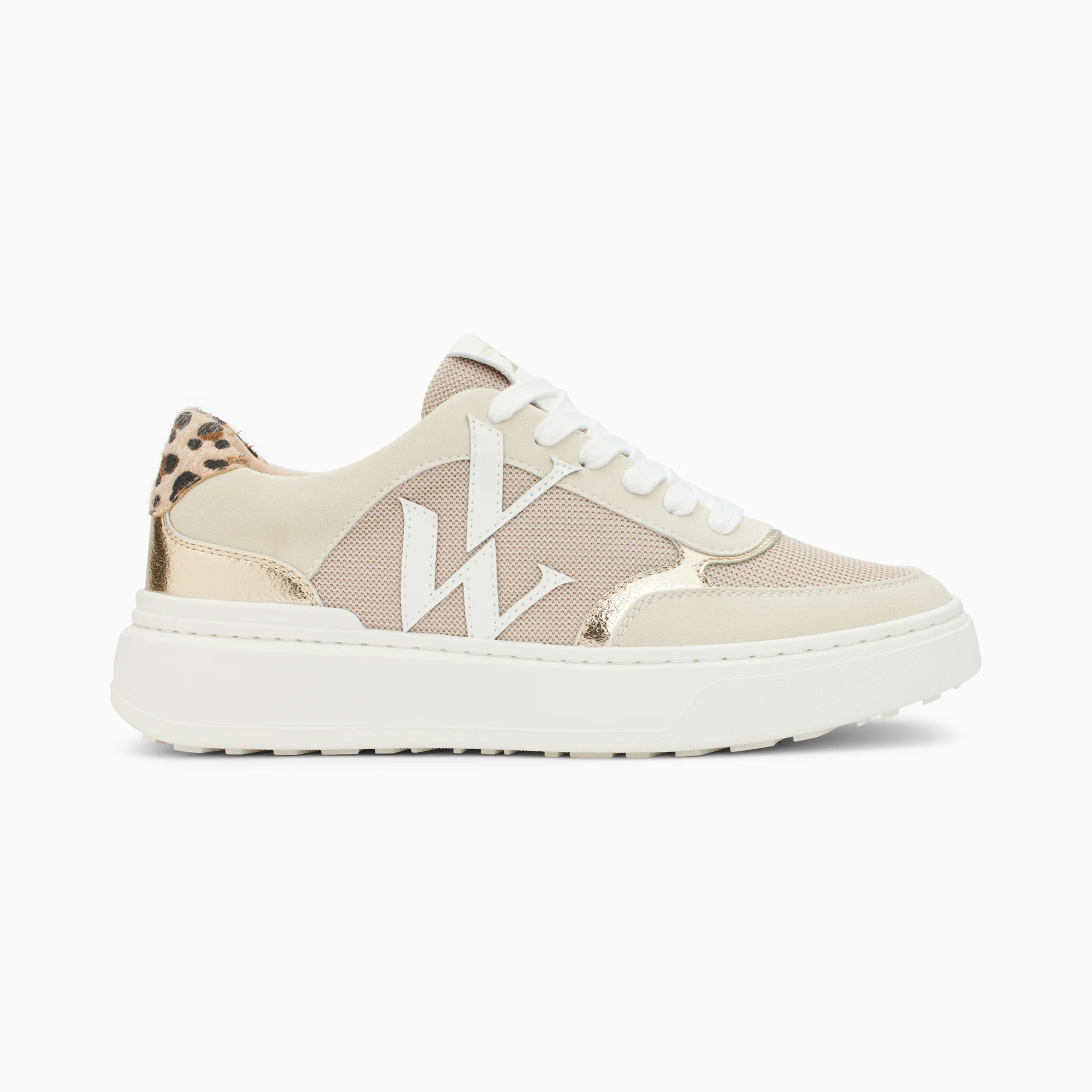 Sneakers-Baskets monogramme Valentine beiges