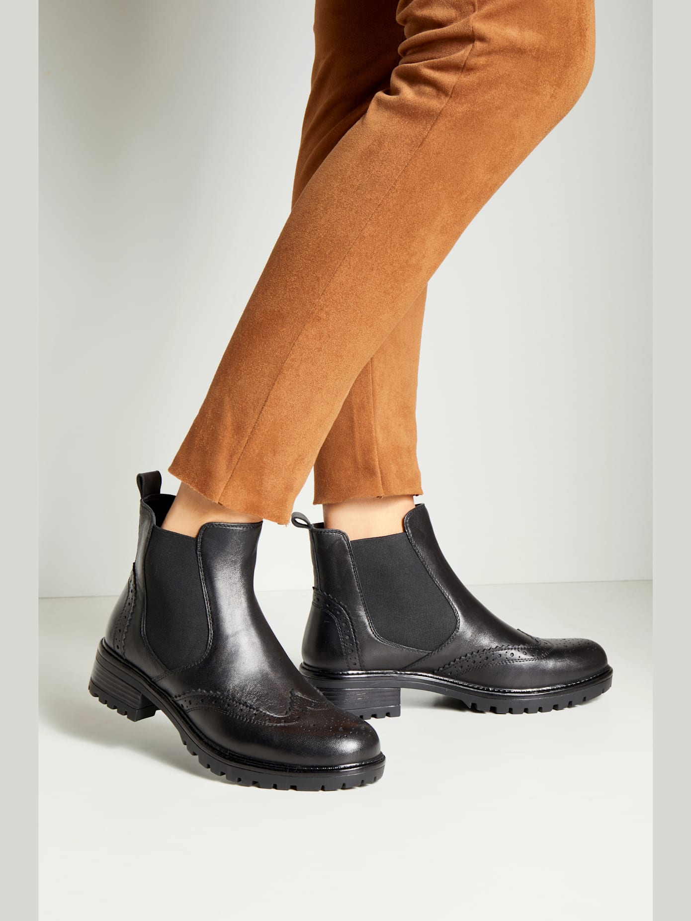 Bottines chelsea en cuir de qualité