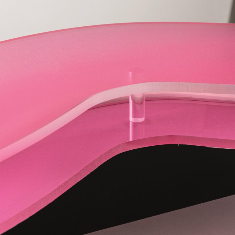 Seletti Supercurve Flower spiegel met verlichting 119x108 roze