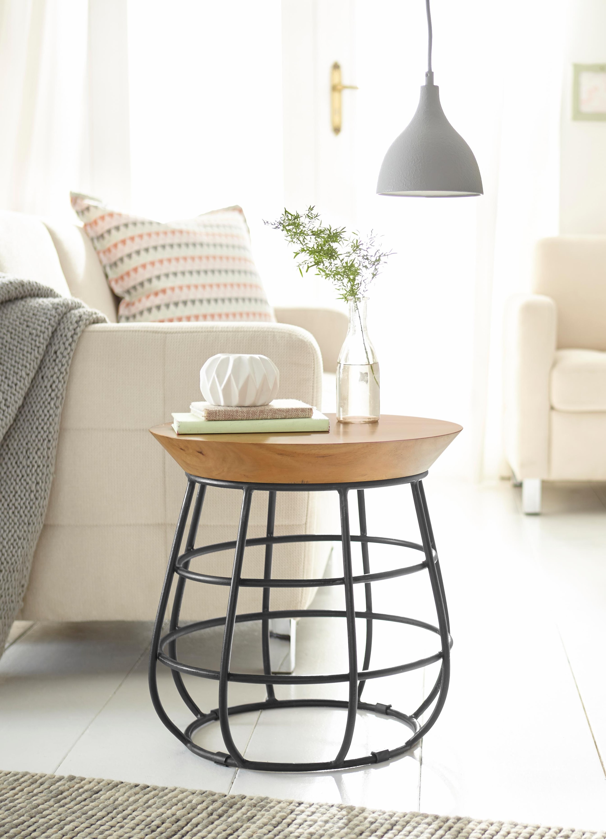 Home affaire Beistelltisch mit Metall-Gestell