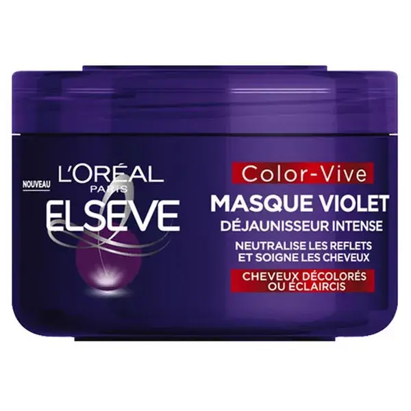 Máscara Antiamarelamento L'Oréal Elsève Color-Vive Roxo Intenso 250ml