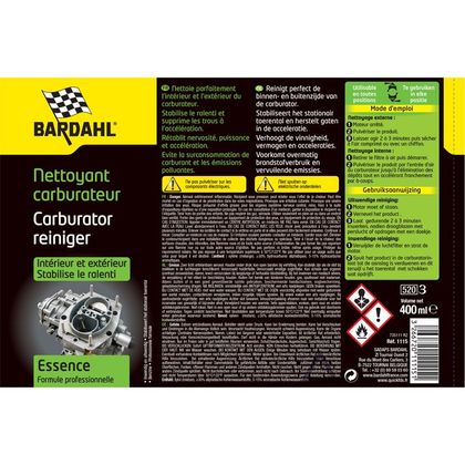 Nettoyant carburateur Bardahl carburateur Universel