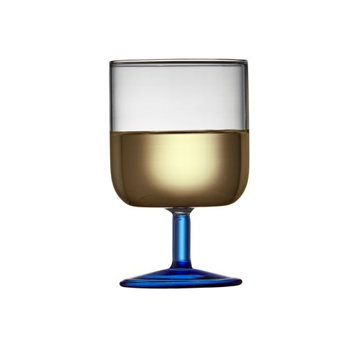 Lyngby Glas Torino 2-pak Vinglas, Klar/ Blå, 30 cl