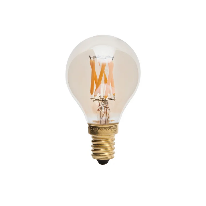 Tala - Pluto LED-Leuchtmittel E14 3W, Ø 4,5 cm, transparent gelb