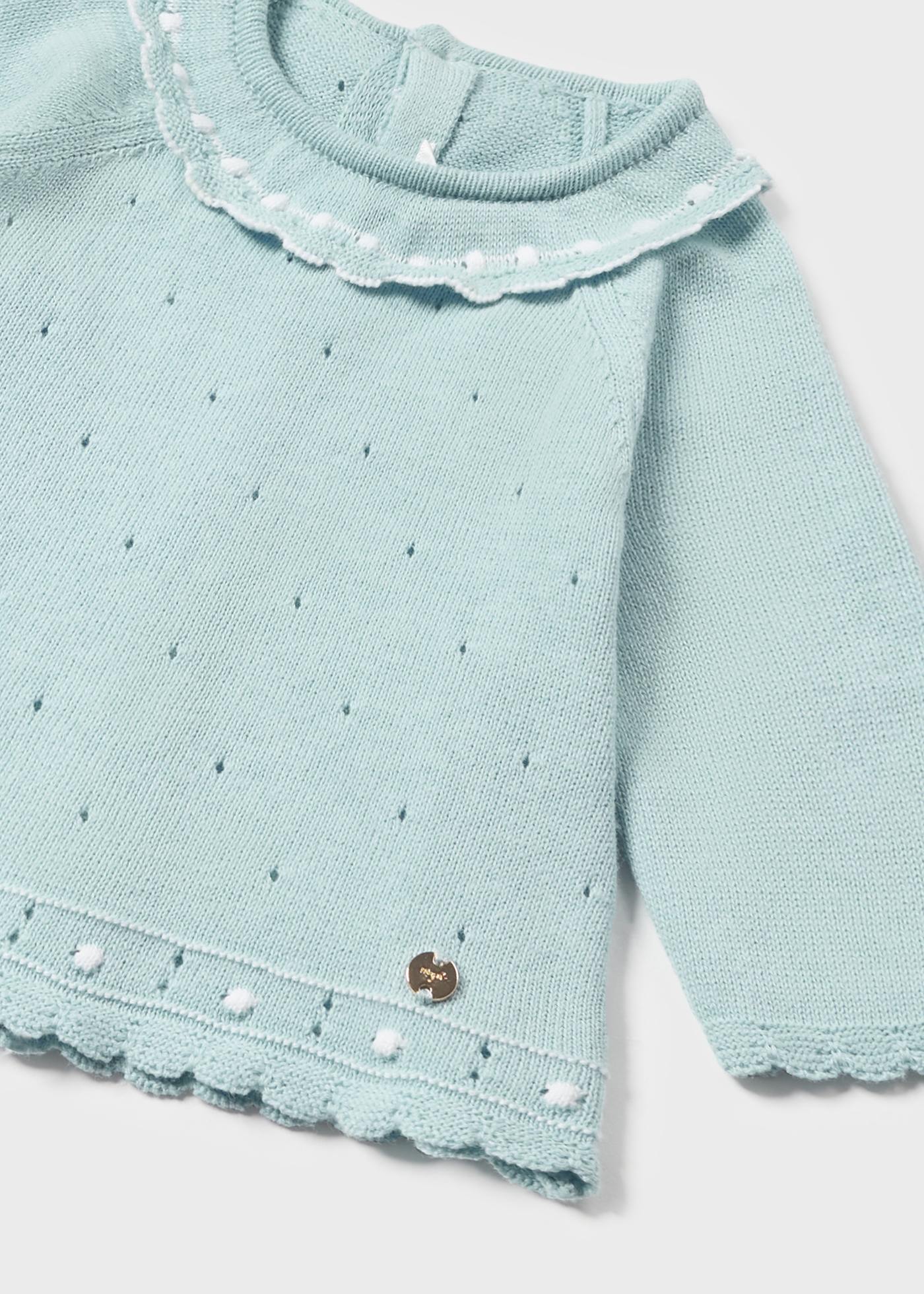 Conjunto de malha de 2 peças Better Cotton para recém-nascidos na cor nude.