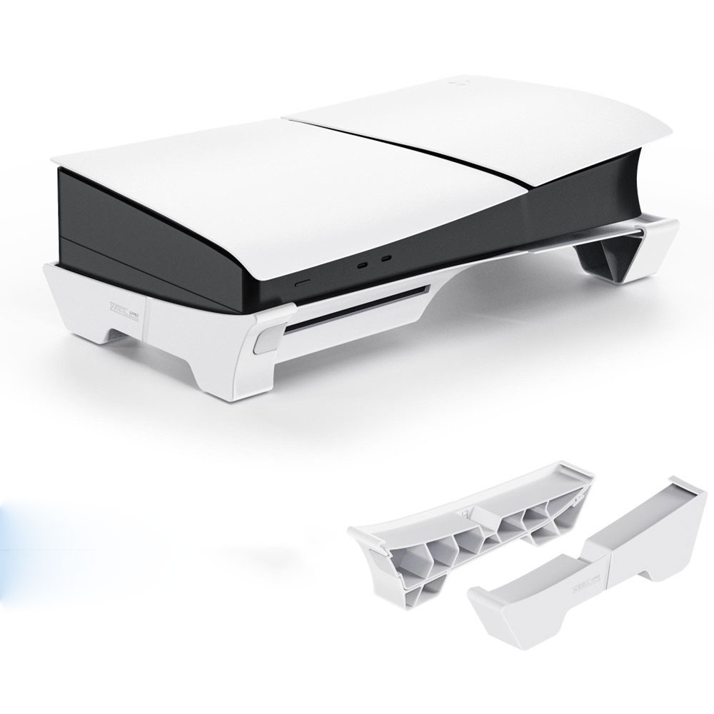 Sony PlayStation 5 PS5 Slim Zweiteilige Halterung (Horizontal) - Weiss