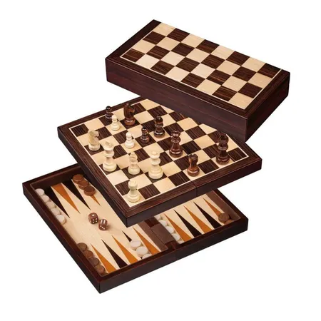 Philos Schach-Backgammon-Dame-Set, Feld 30 mm