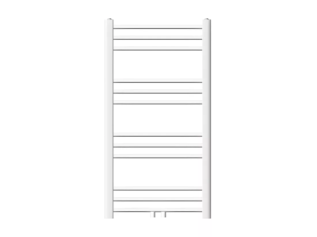Radiateur sèche-serviette salle de bain en acier blanc connexion central 50x80cm