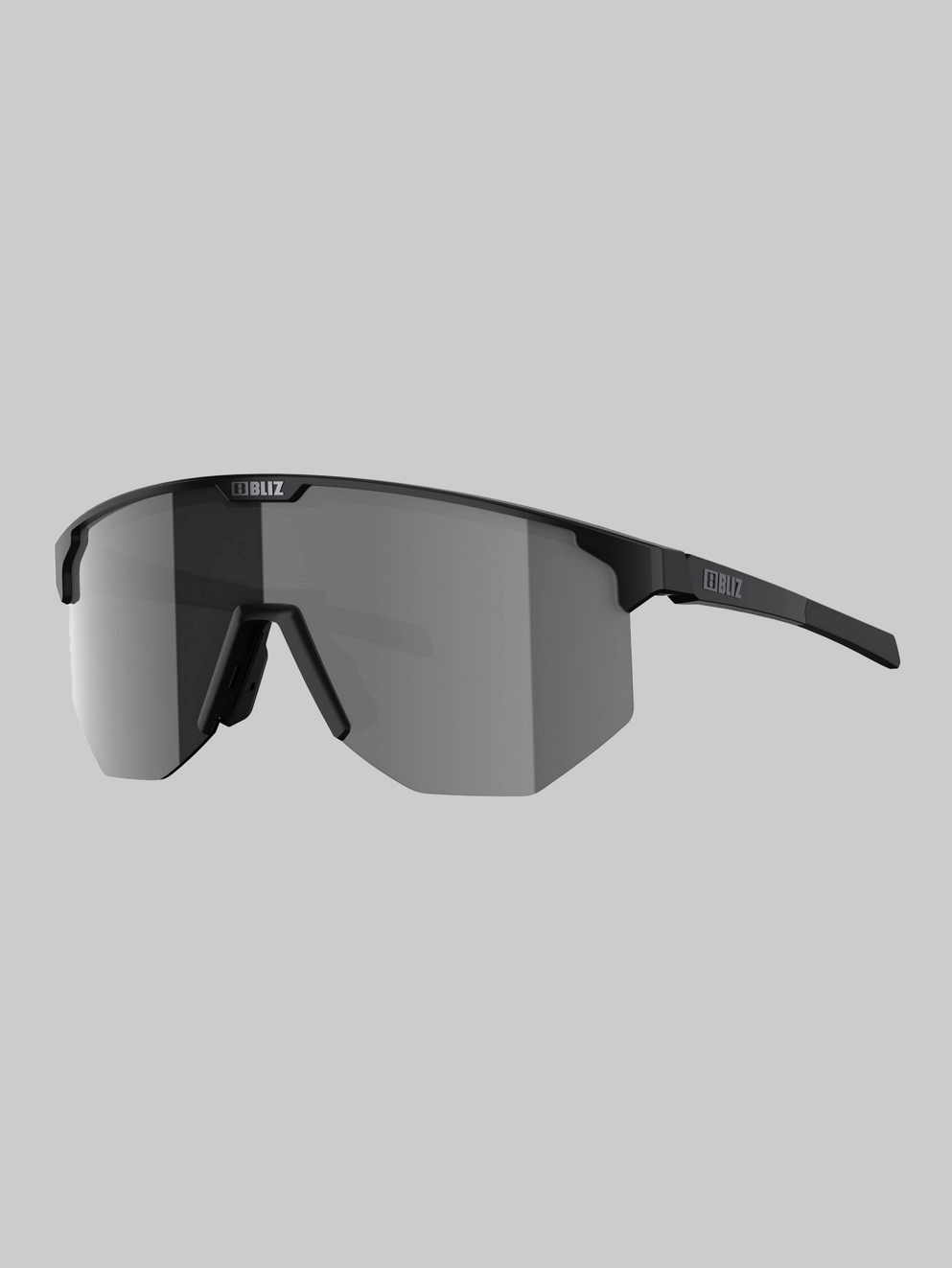 BLIZ Active Eyewear Hero Matt Black Sunglasses smoke w silver mirror