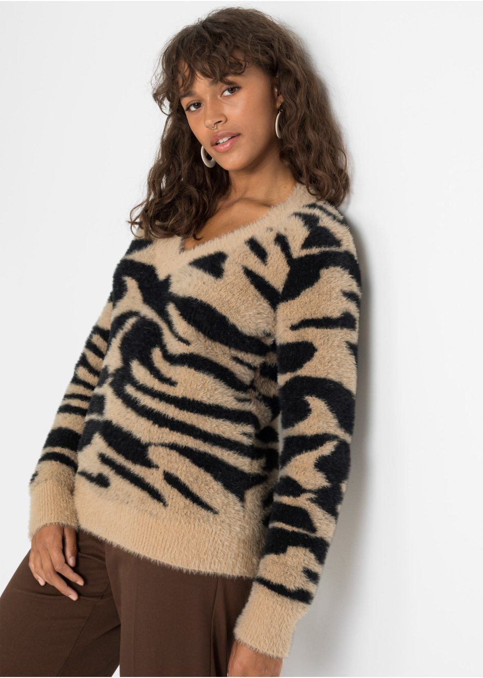 Pull en maille avec motif animal