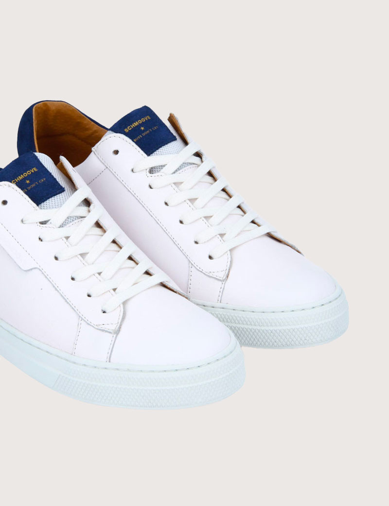 SCHMOOVE BASKETS HOMME SPARK CLAY BLANC MARINE