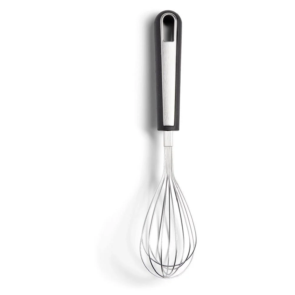 Fouet en inox avec manche en plastique noir L.29,5cm